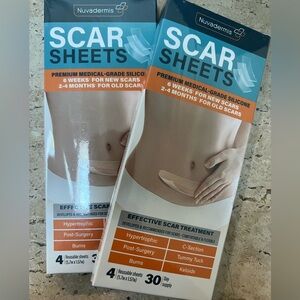 2pk (8ct) Nuvadermis Silicone Scar Sheets, 4 Reusable Sheets each Box